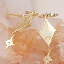 North Star Earrings Gold Plate