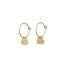 Sweetheart Hoop Earrings Gold Plate