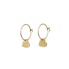 Sweetheart Hoop Earrings Gold Plate-jewellery-The Vault