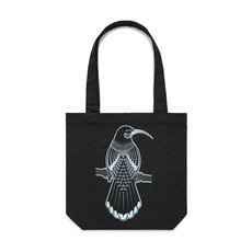 Huia Tote Bag Black-artists-and-brands-The Vault