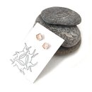 Enameled Studs Square Pink