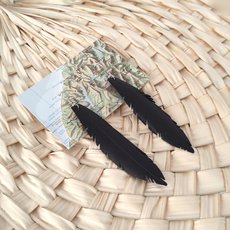 Up-Bicyled Feather Earrings Small-jewellery-The Vault