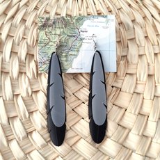Piwakawaka Earrings with Milk Bottle Overlay-jewellery-The Vault