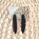 Up-Bicyled Feather Earrings Small
