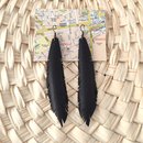 Up-Bicylced Feather Earrings Medium