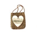 Ceramic Heart On Kete Fern Pattern