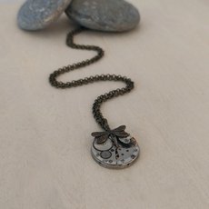 Mini Steampunk Pendant Brass Dragonfly-jewellery-The Vault
