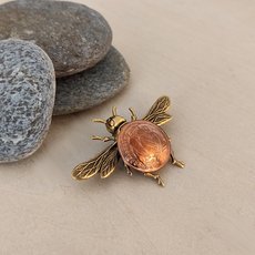 Honeybee Brooch Two Cent-jewellery-The Vault