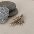 Large Bee Brooch Brass