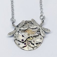Steampunk Pendant Double Dragonfly-jewellery-The Vault