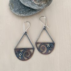 Koru Hanging Basket Earrings-jewellery-The Vault