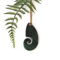 Pounamu Pendant Koru-jewellery-The Vault