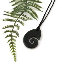 Pounamu Pendant Koru-jewellery-The Vault