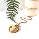 Huia Disc Weave Pendant Mustard