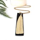 Huia Feather Pendant Black