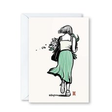 Windy Welly Girl Lily Card-cards-The Vault