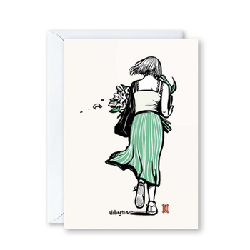 Windy Welly Girl Lily Card