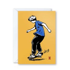 Windy Welly Boy Skateboard Card-cards-The Vault