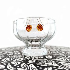 Floral Drop Earrings Amber-jewellery-The Vault