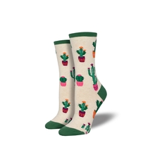 Woman's Socks Court of Cactus Ivory Heather-artists-and-brands-The Vault