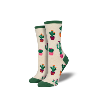 Woman's Socks Court of Cactus Ivory Heather