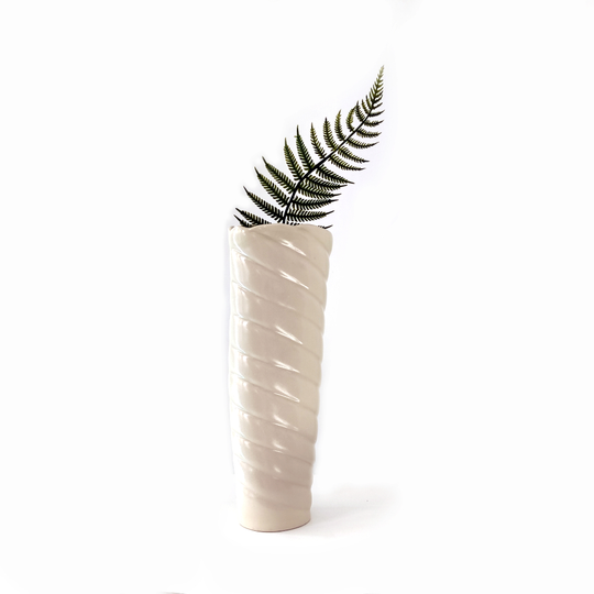 Small Palm Vase White
