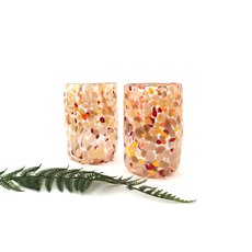 Glass Tumbler Yellow Orange Beige-artists-and-brands-The Vault