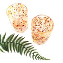 Glass Tumbler Yellow Orange Beige