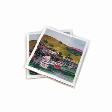 Pauatahanui Boat Sheds Art Tile Coaster-artists-and-brands-The Vault