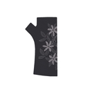 Merino Fingerless Gloves Black Clematis