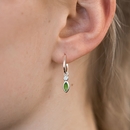 Pounamu and Cubic Zirconia Petit Blossom Earrings