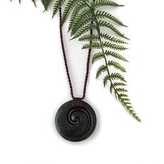 Ernesto Ovalle Large Pounamu Open Koru-jewellery-The Vault