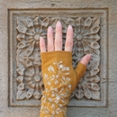 Merino Fingerless Gloves Mastard Korokio