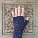 Merino Fingerless Gloves Ink Korokio