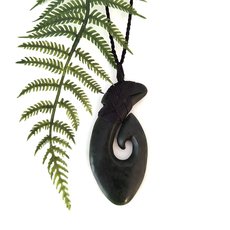 Ernesto Ovalle Large Pounamu Fish Hook-jewellery-The Vault