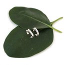 Hoop Twig Earrings Silver