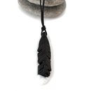 Huia Feather Pendant on Cord Style2
