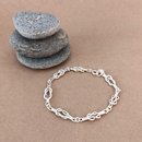 Silver Knotted Link Bracelet
