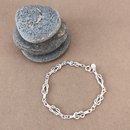 Silver Knotted Link Bracelet