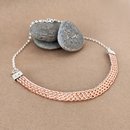 Fine Silver and Copper Hand Woven Necklace