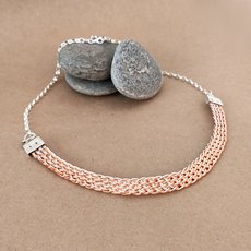 Fine Silver and Copper Hand Woven Necklace-jewellery-The Vault