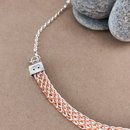 Fine Silver and Copper Hand Woven Necklace