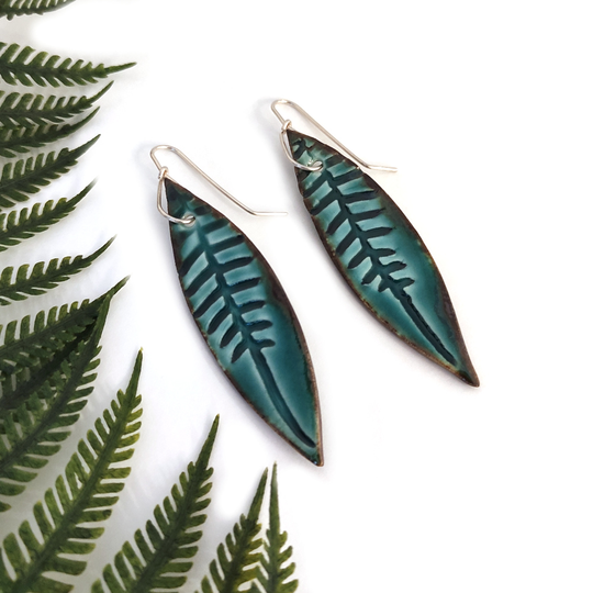 Porcelain Earrings Leaf
