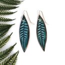 Porcelain Earrings Leaf