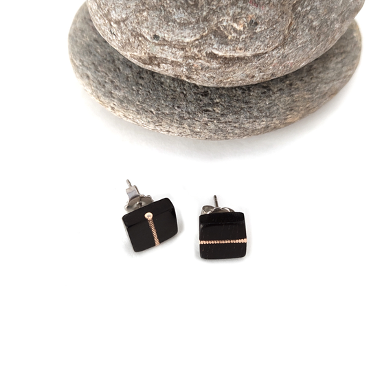 Piano Key Studs Square