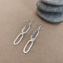 Oval Link Earrings Silver