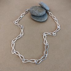 Silver Chunky Bow Link Chain Necklace-jewellery-The Vault