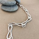 Silver Chunky Bow Link Chain Necklace