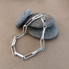 Silver Chunky Oval Link Bracelet-jewellery-The Vault
