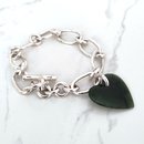 Big Green Heart Bracelet